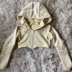 Flower of Life Festival cropped hoodie